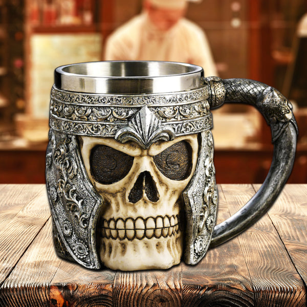 3D Resin Skull Mug