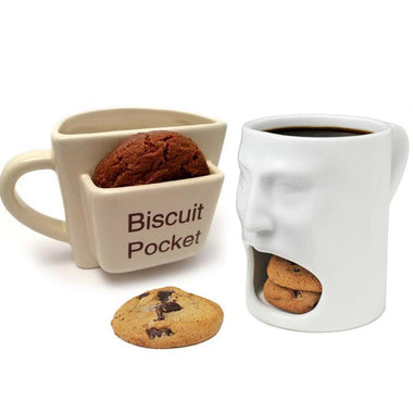 Coffee Mug With Biscuit Pocket