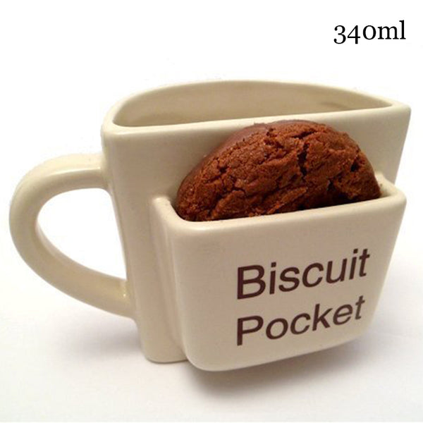 Coffee Mug With Biscuit Pocket