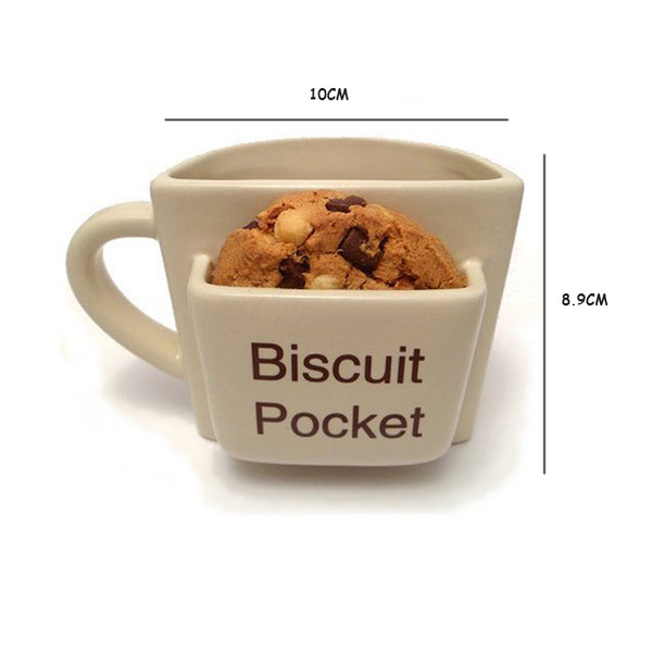 Coffee Mug With Biscuit Pocket
