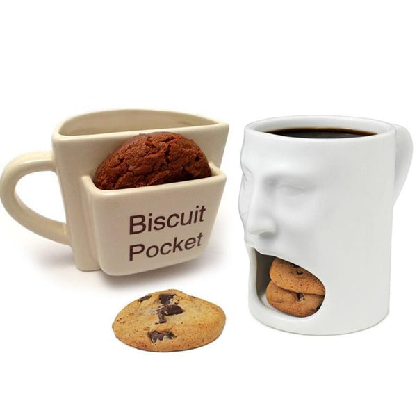 Coffee Mug With Biscuit Pocket
