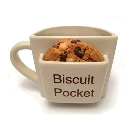 Coffee Mug With Biscuit Pocket